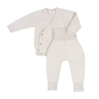 Livella Wickeljacke mit Bundhose aus Merinowolle Creme 50 bis 62