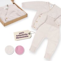 Livella Wickeljacke mit Bundhose aus Merinowolle Creme 50...