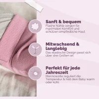 Livella Wickeljacke mit Bundhose aus Merinowolle Alt-Rosa 62 bis 74
