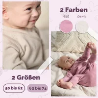 Livella Wickeljacke mit Bundhose aus Merinowolle Alt-Rosa 62 bis 74