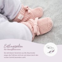Livella Kuscheltuch Hase mit Söckchen (rosa) aus Bio-Baumwolle
